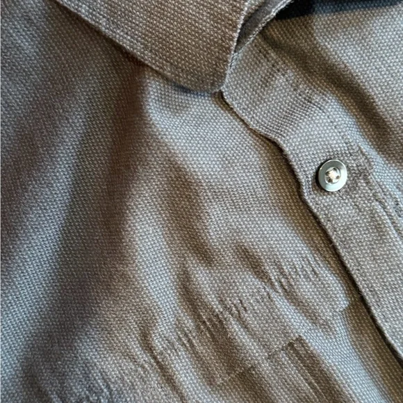 2 Sz Large Van Heusen Traveler Men's Dress Short Sleeve Shirt - Gray & Black - Picture 6 of 6